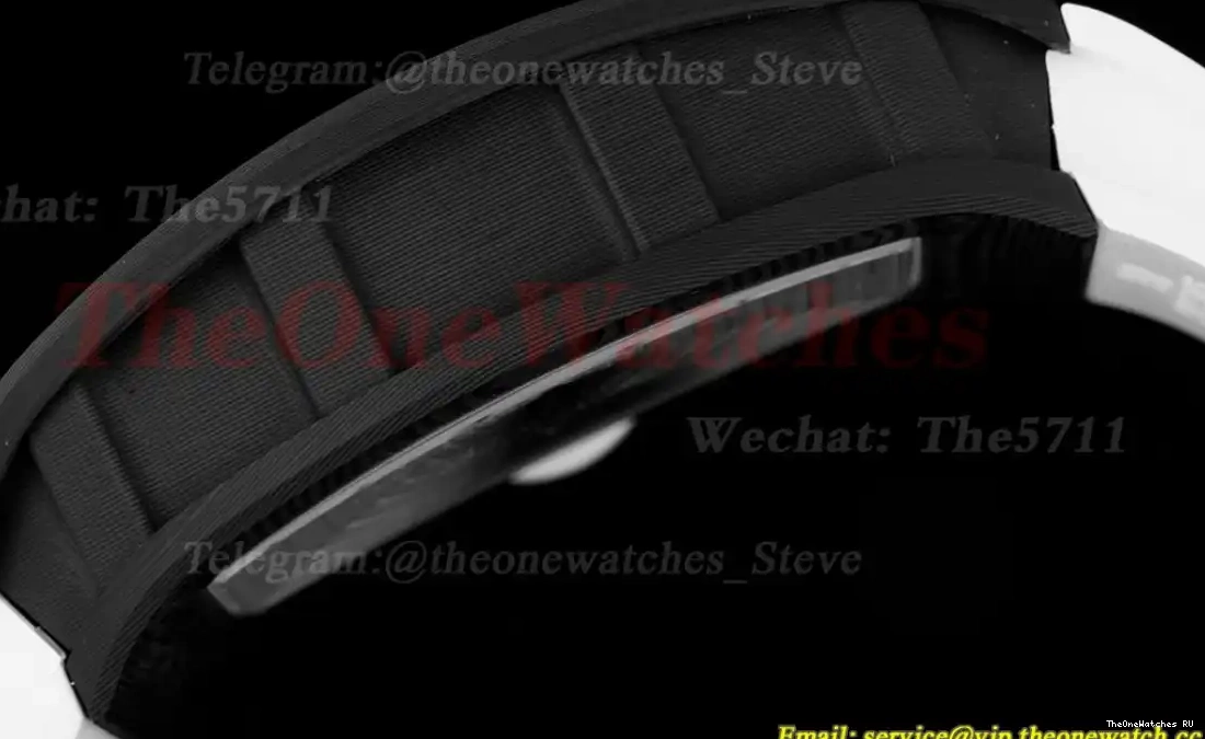 White RMUL2 On RM055 Rubber BBRF Dial NTPT Real Strap Skeleton White V2 0407